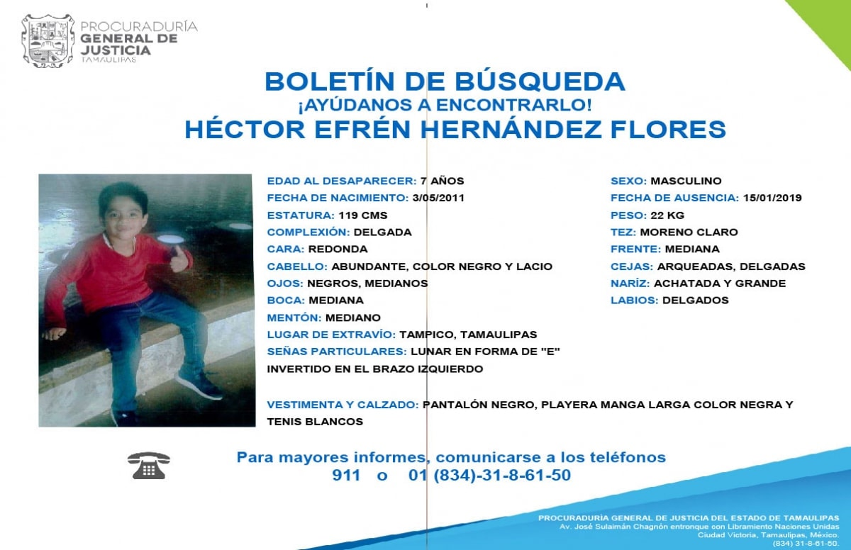 Boletin de Busqueda Hector Efren