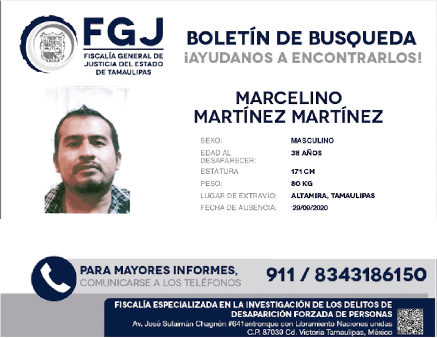 Boletin de Busqueda Marcelino