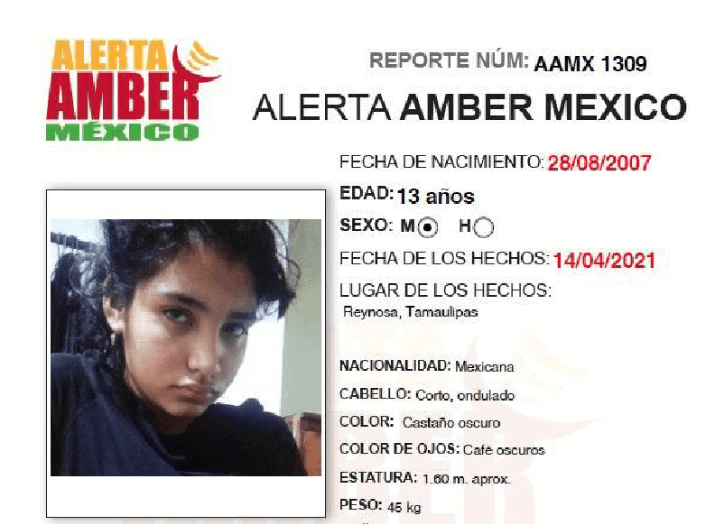 ALERTA AMBER AAMX 1309