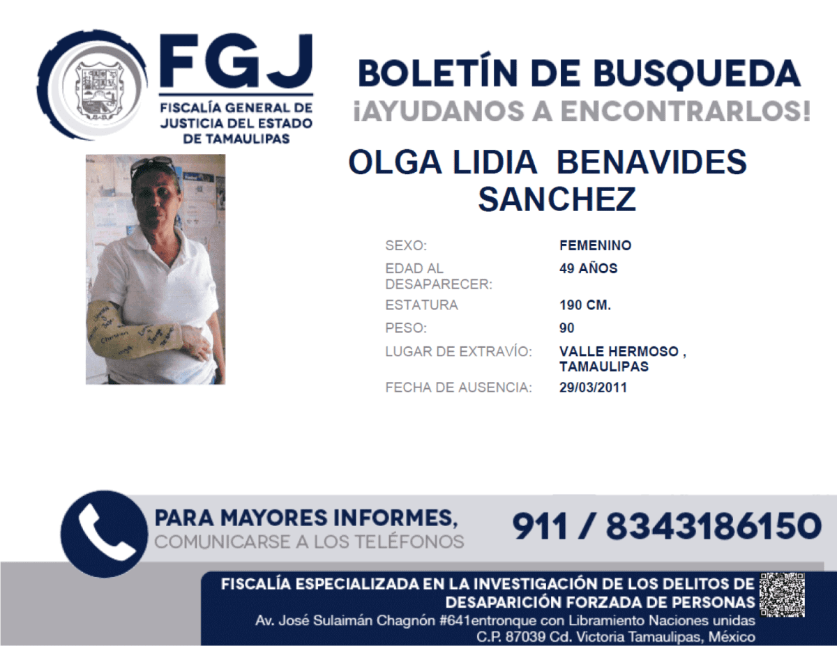 OLGA LIDIA BENAVIDES SANCHEZ