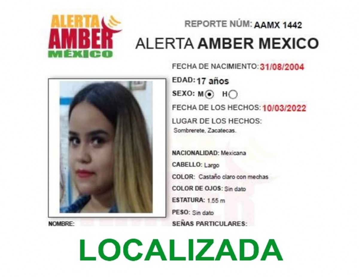 ALERTA AMBER MARÍA ANGÉLICA QUINTERO PUENTE