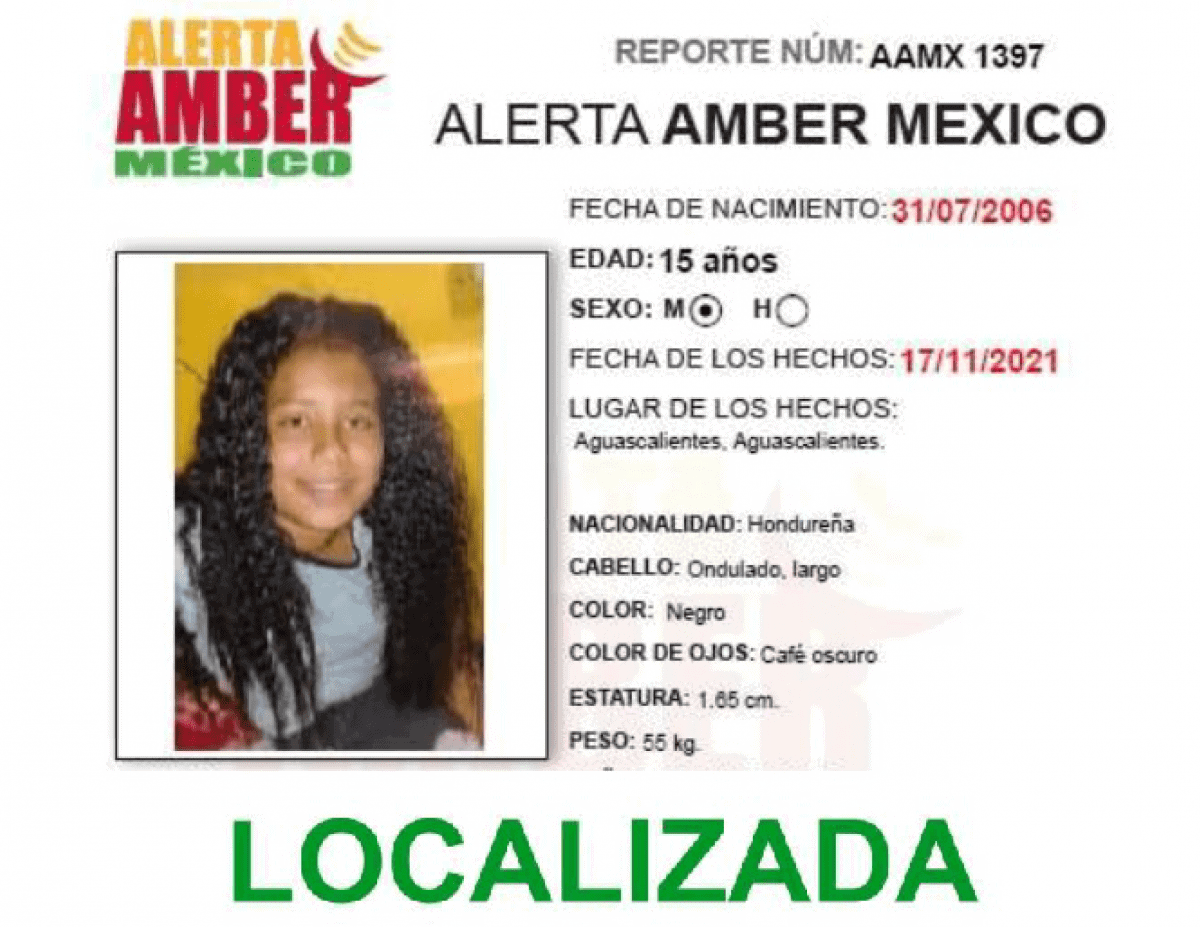 ALERTA AMBER MIHA ABIGAIL GUITY ORDOÑEZ