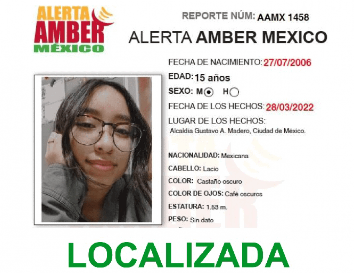 ALERTA AMBER VALERY WIANEY MARTÍNEZ LÓPEZ