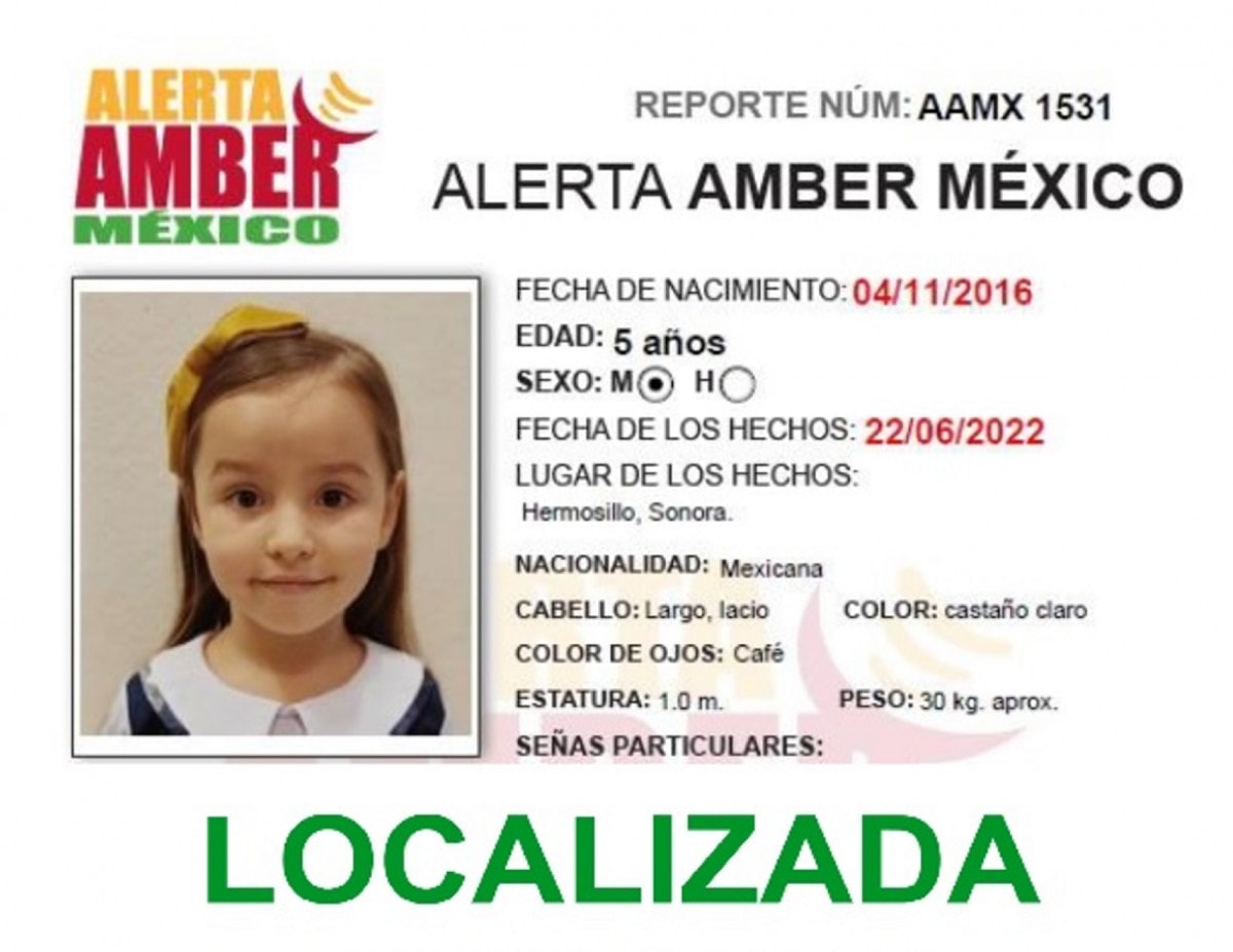 ALERTA AMBER ANDREYNA VALDEZ CALDERÓN