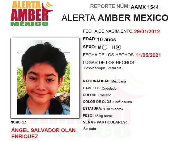 Alerta amber Angel Salvador