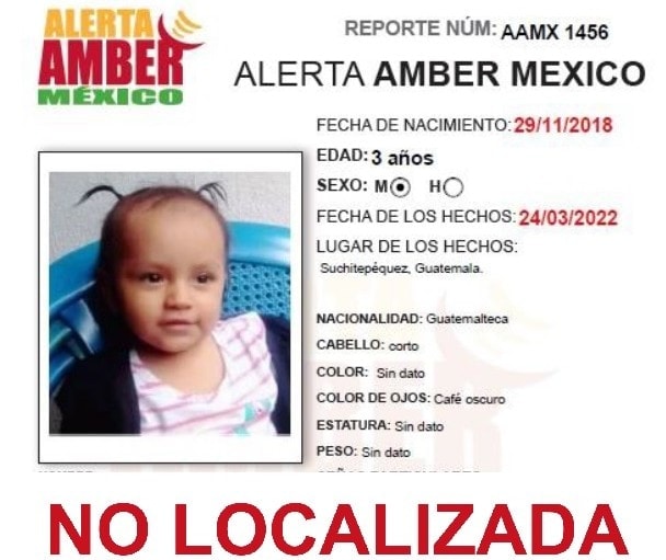 Alerta Amber Angela Raquel