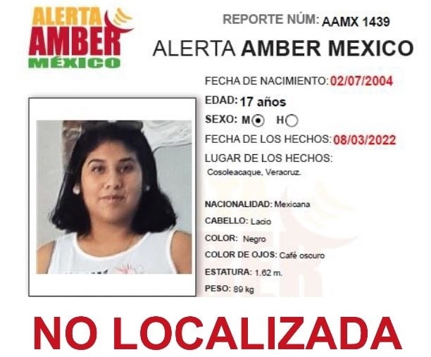 Alerta Amber Dana Paola