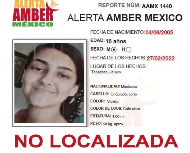 Alerta Amber Gloria del Carmen