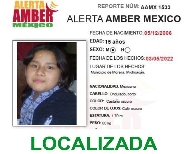 Alerta Amber Valeria Garcia
