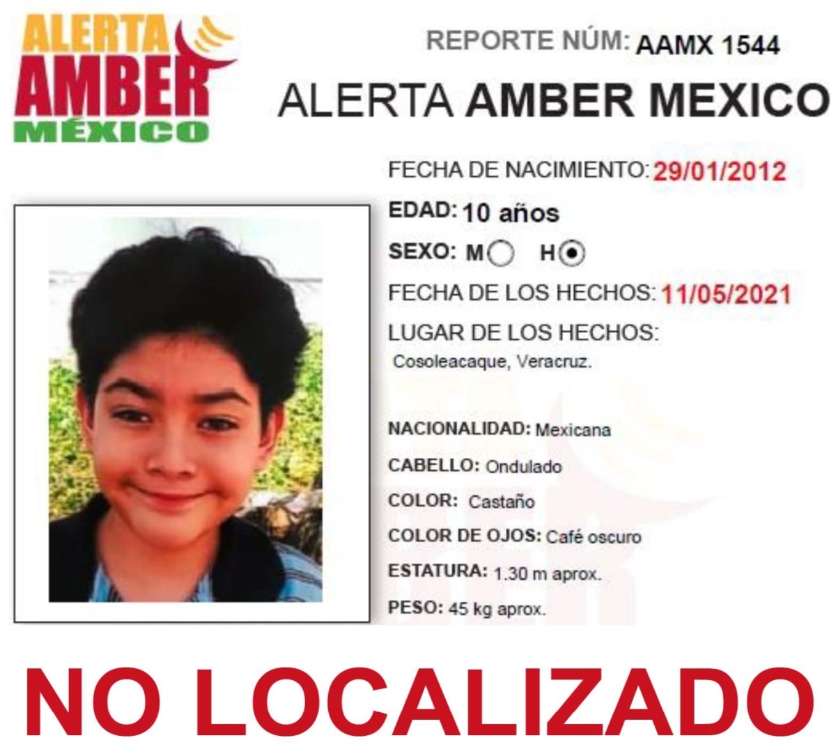Alerta Amber Angel Salvador