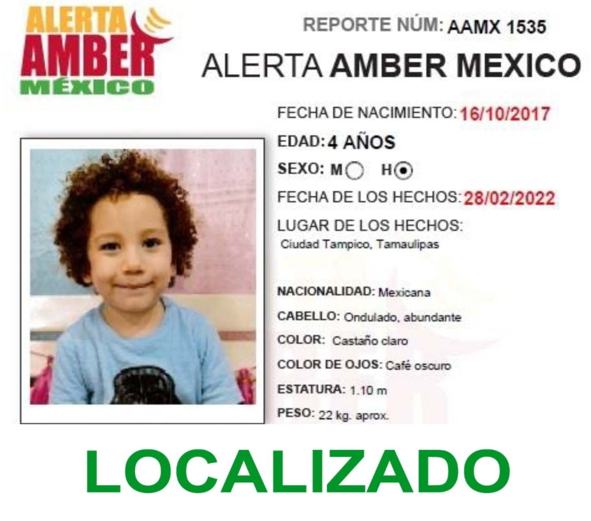 Alerta Amber Billy Zamora