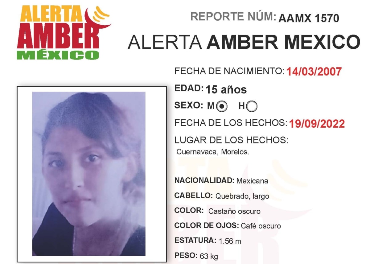 Alerta Amber Daniela Ojeda