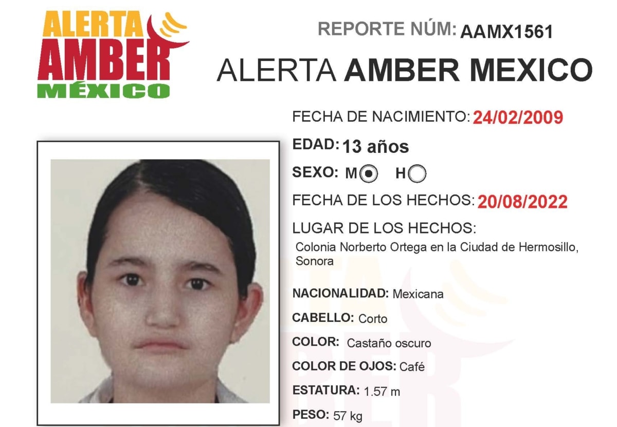 Alerta Amber Patricia Renata