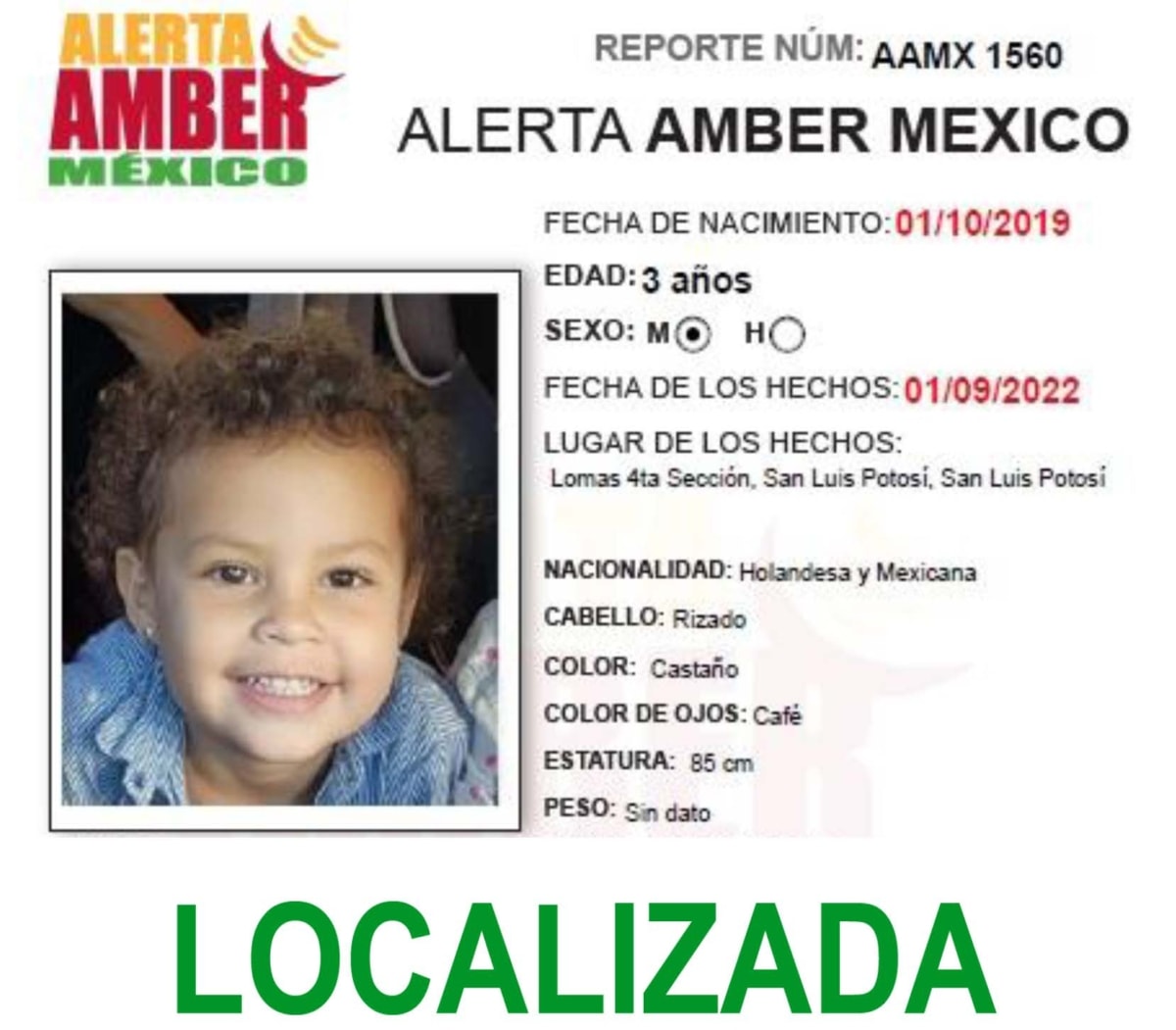 ALERTA AMBER VANESSA BROEKHUIJSEN MARTINEZ