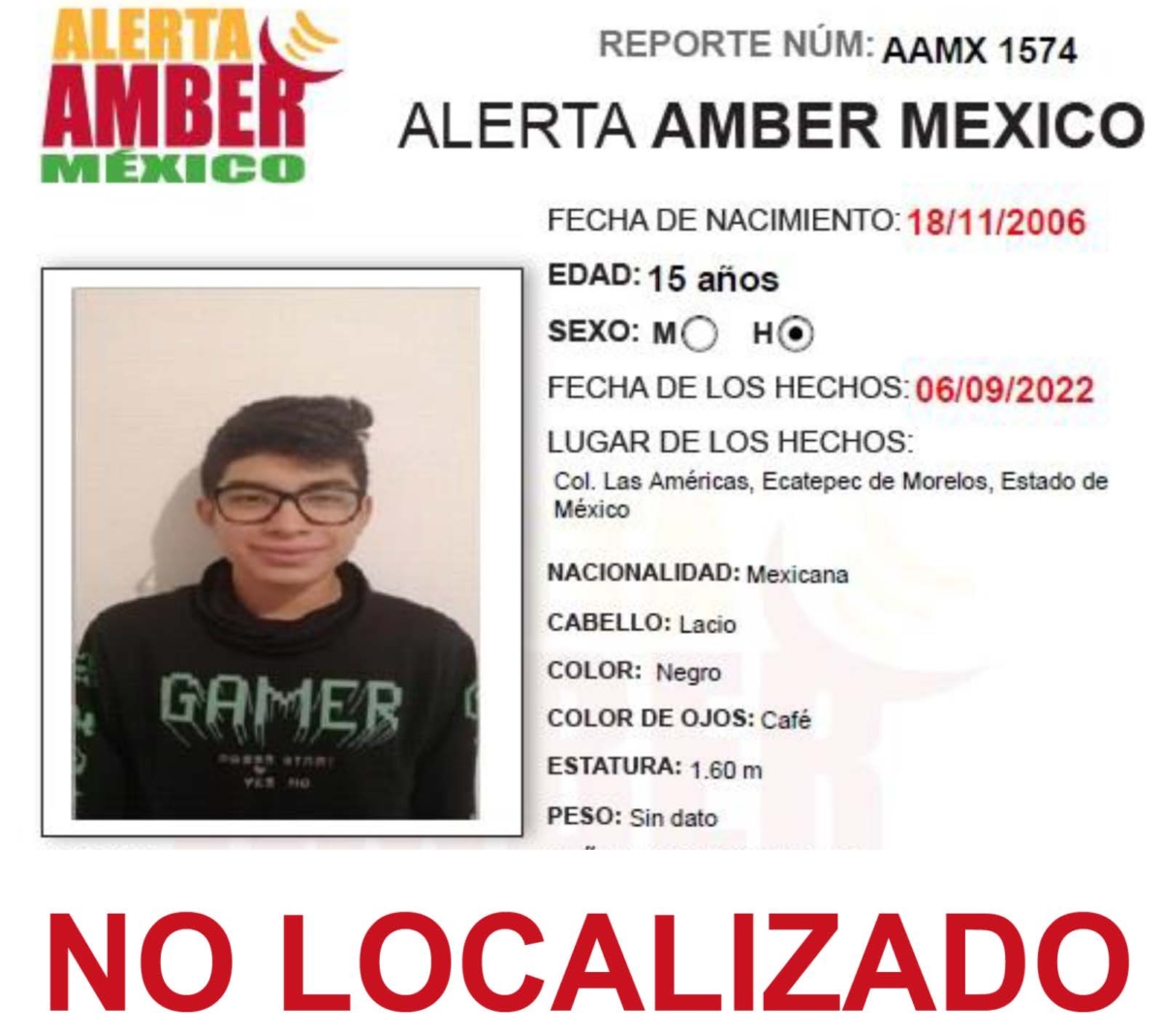 Alerta Amber Brandon Adair