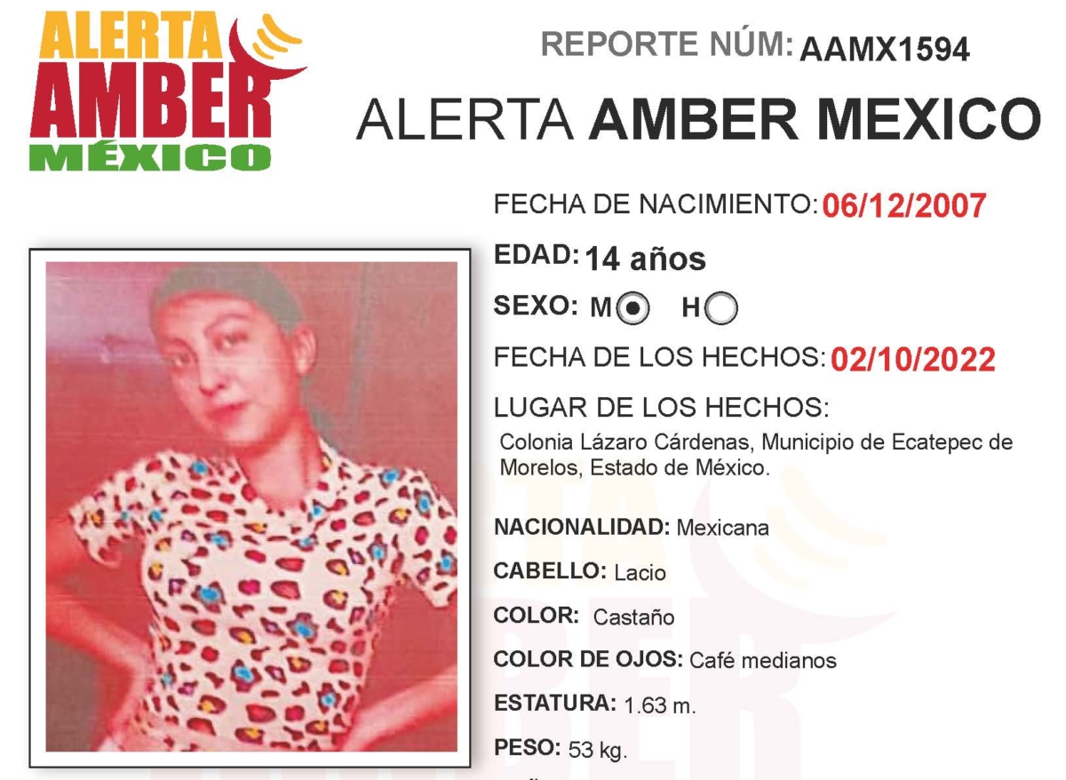 Alerta Amber Estefany Correa