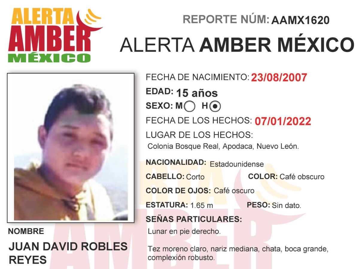 Alerta Amber Juan David Robles