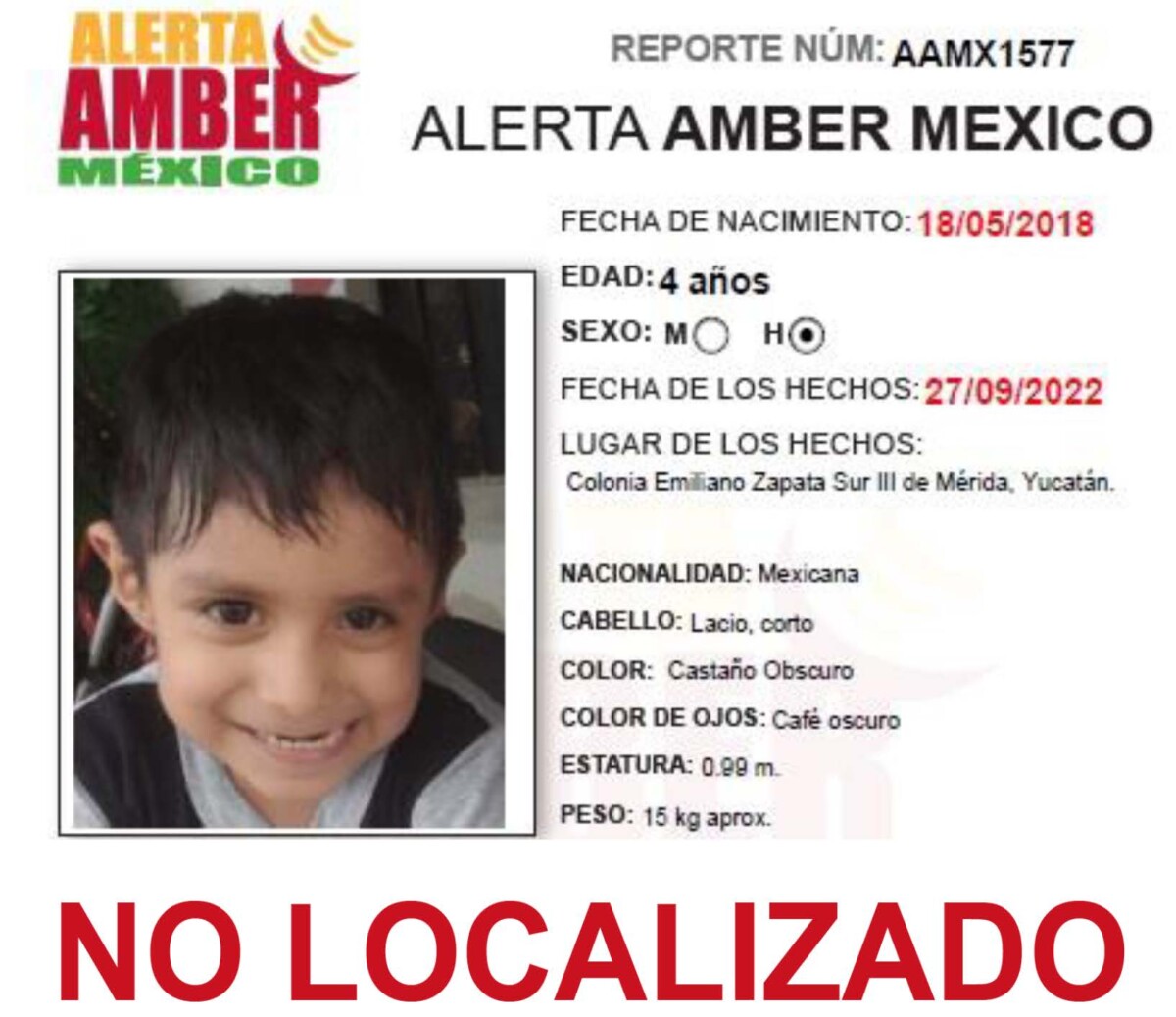 Alerta Amber Lyan Emir Cabrera