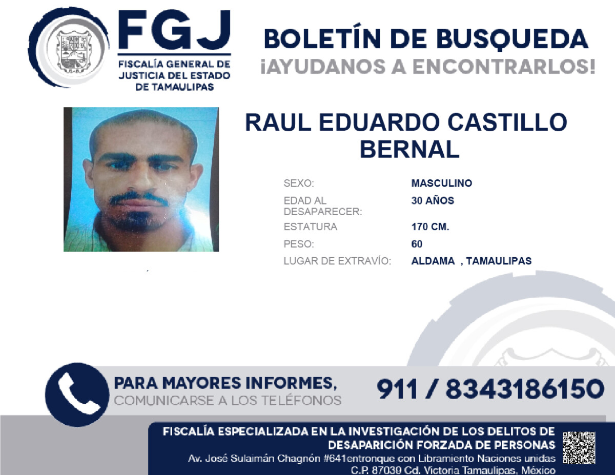 Boletin de Busqueda Raul Eduardo