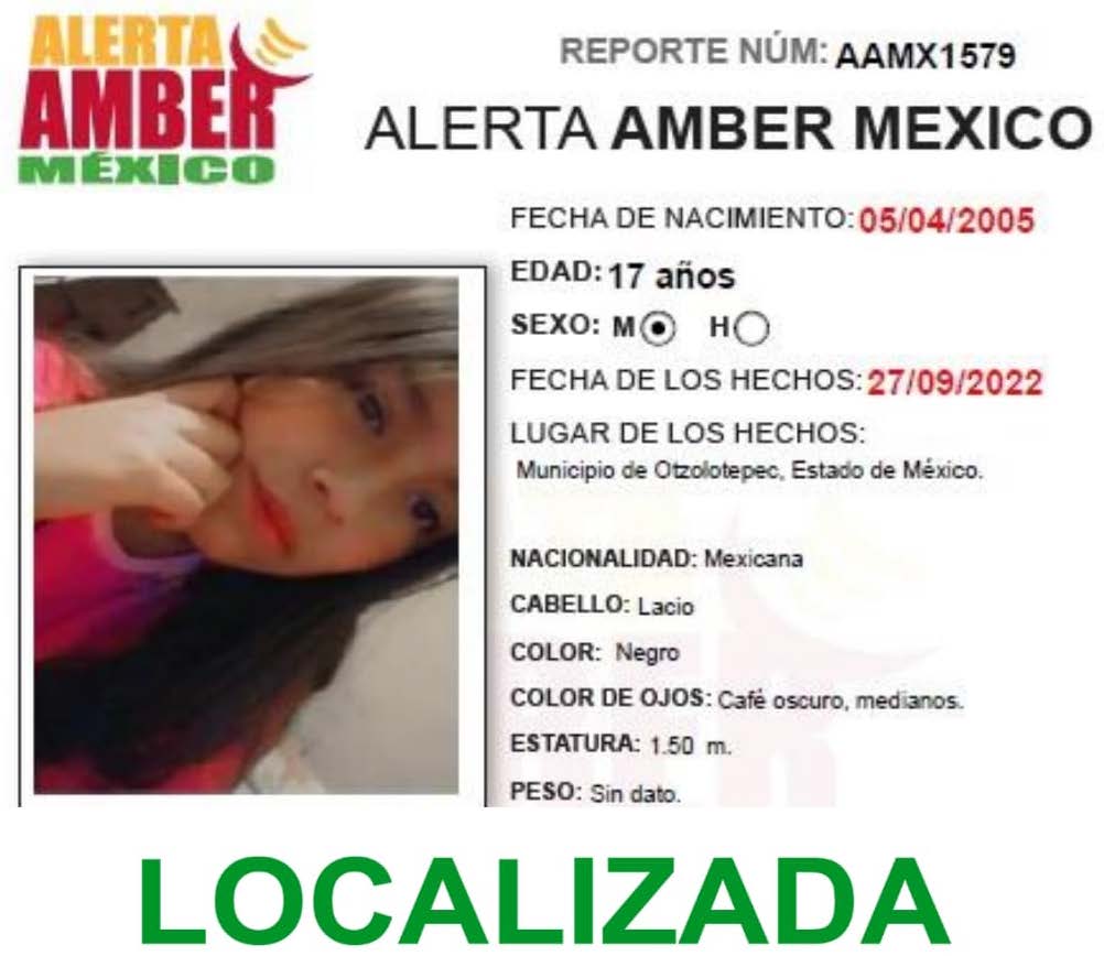 Alerta Amber Brenda Michel