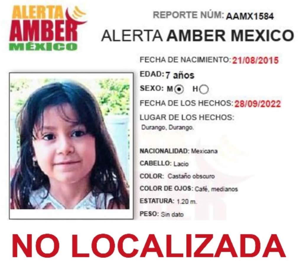 Alerta Amber Zoe Pacheco