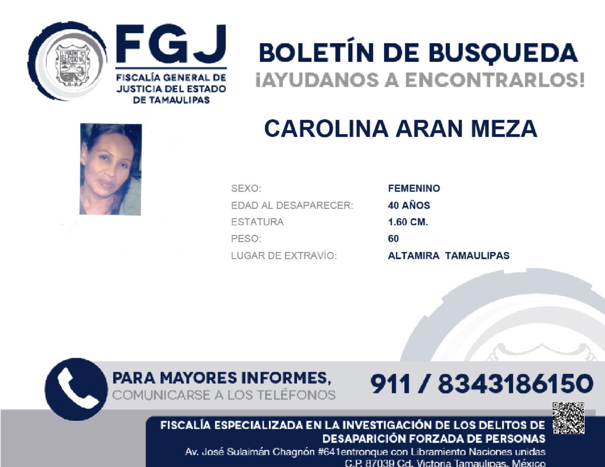 Boletin de Busqueda Carolina