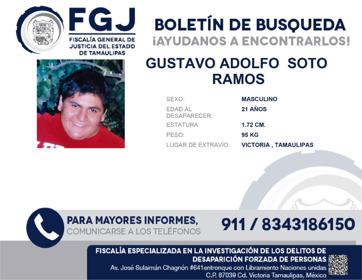 Boletin de Busqueda Gustavo Adolfo