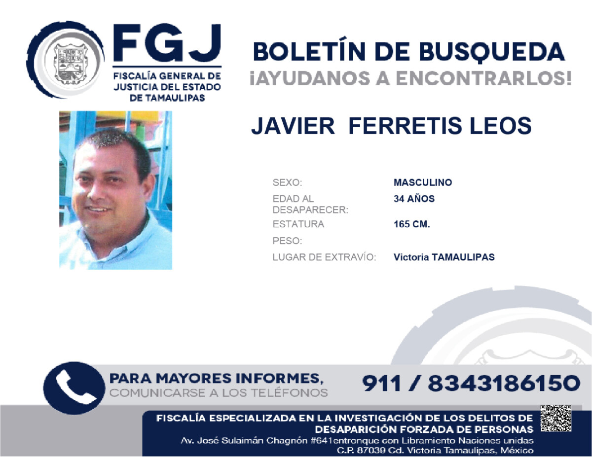 Boletin de Busqueda Javier Ferretis