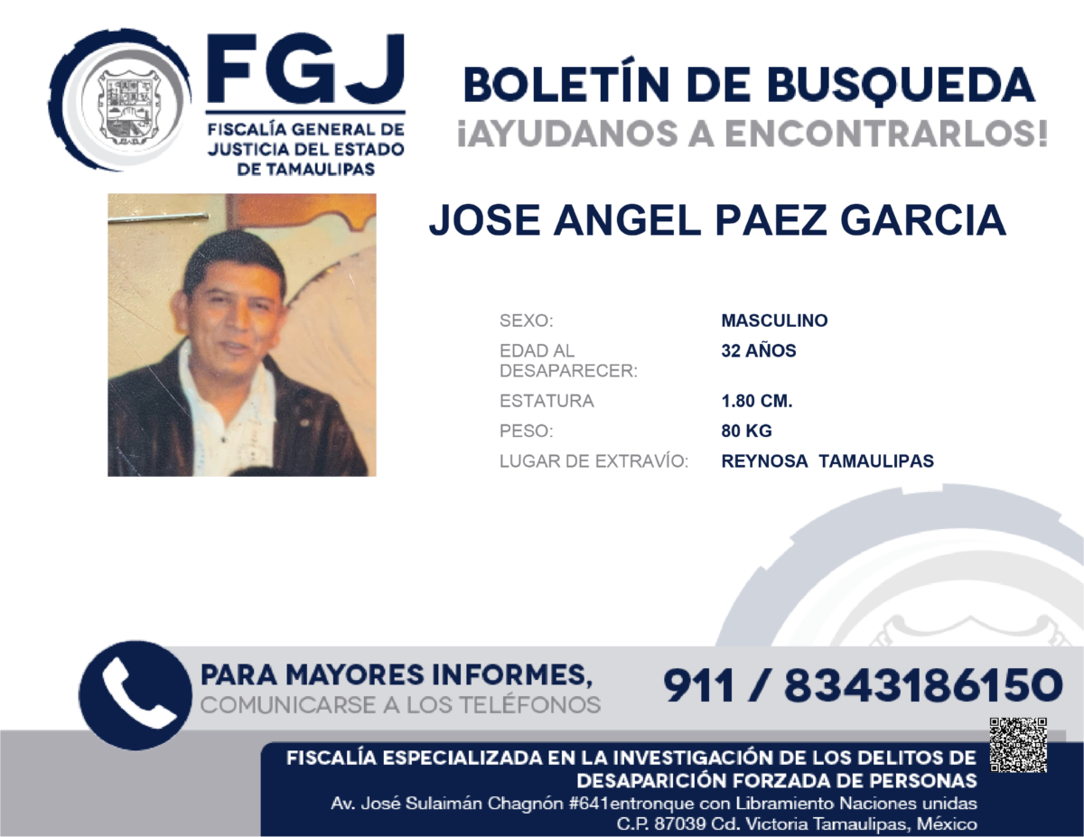 Boletin de Busqueda Jose Angel