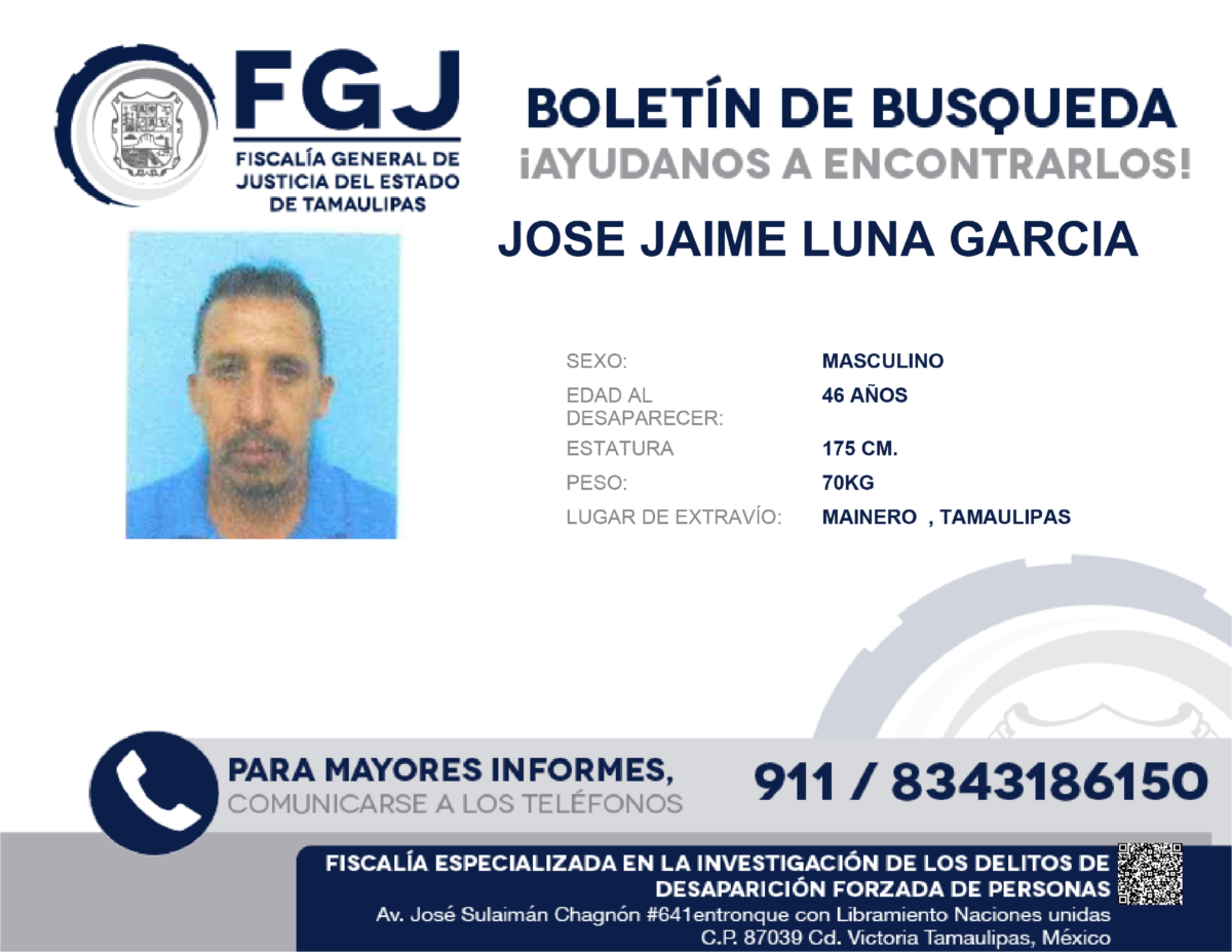 Boletin de Busqueda Jose Jaime