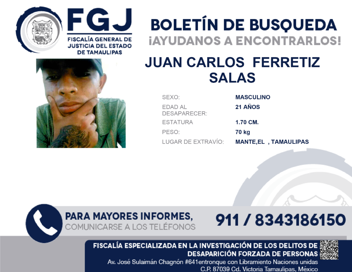 Boletin de Busqueda Juan Carlos Ferretiz