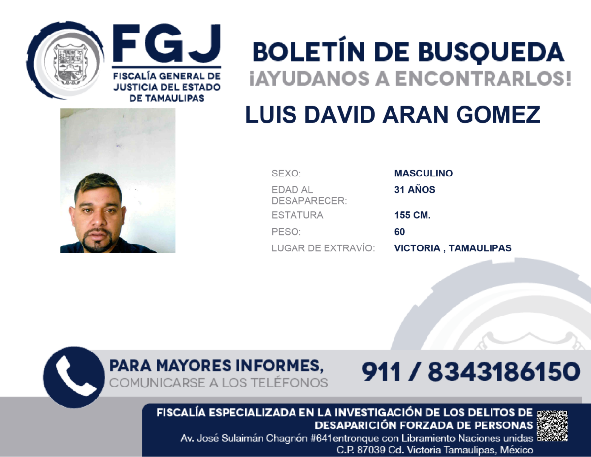 Boletin de Busqueda Luis David