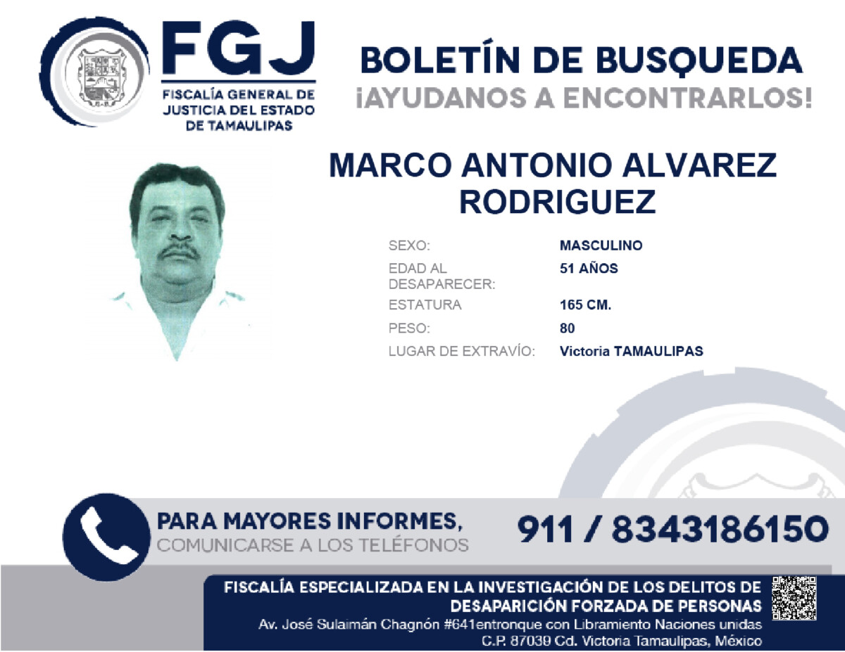 Boletin de Busqueda Marco Antonio