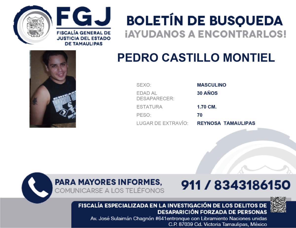 Boletin de Busqueda Pedro Castillo