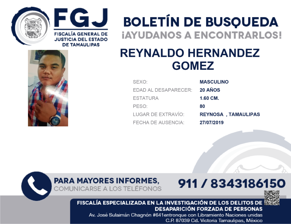 Boletin de Busqueda Reynaldo