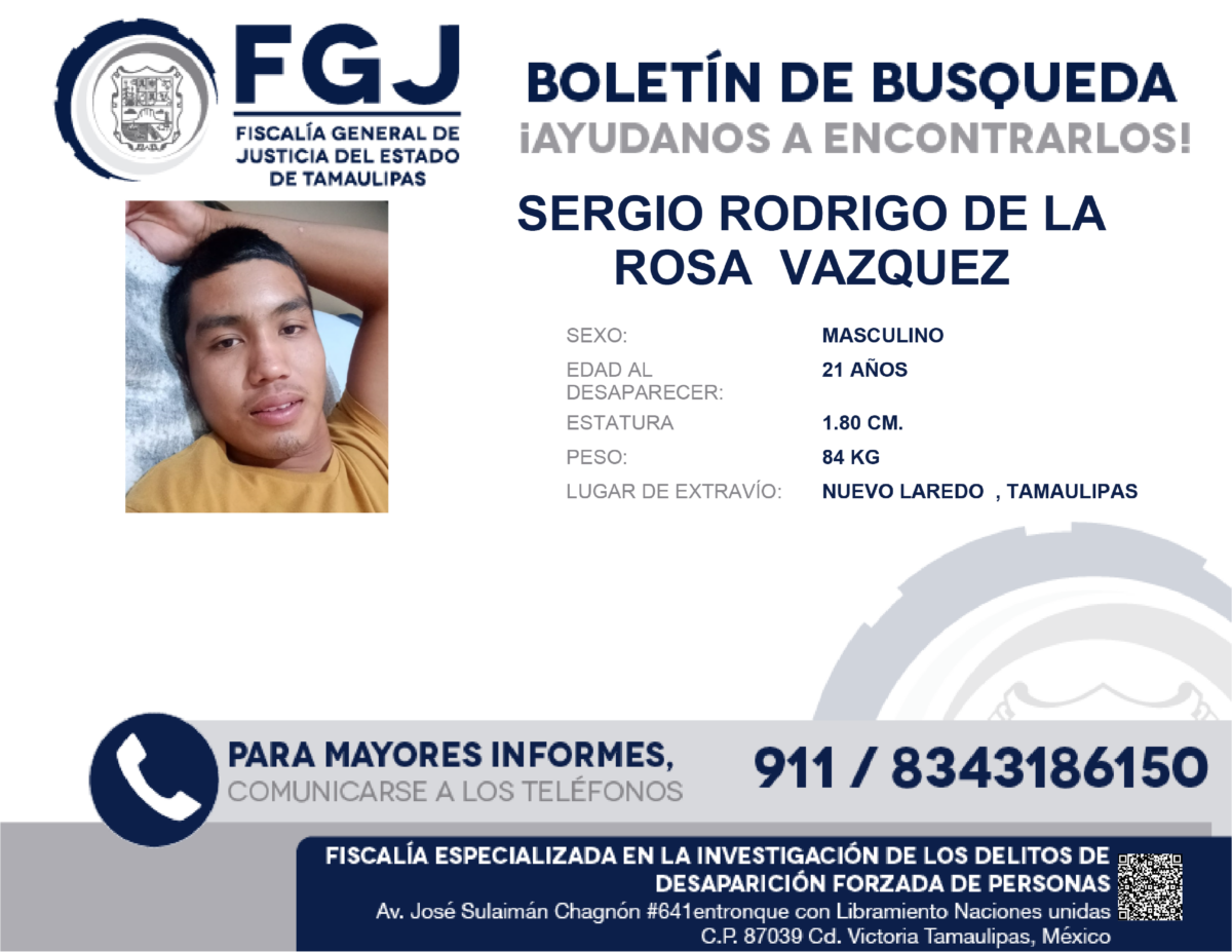 Boletin de Busuqeda Sergio Rodrigo