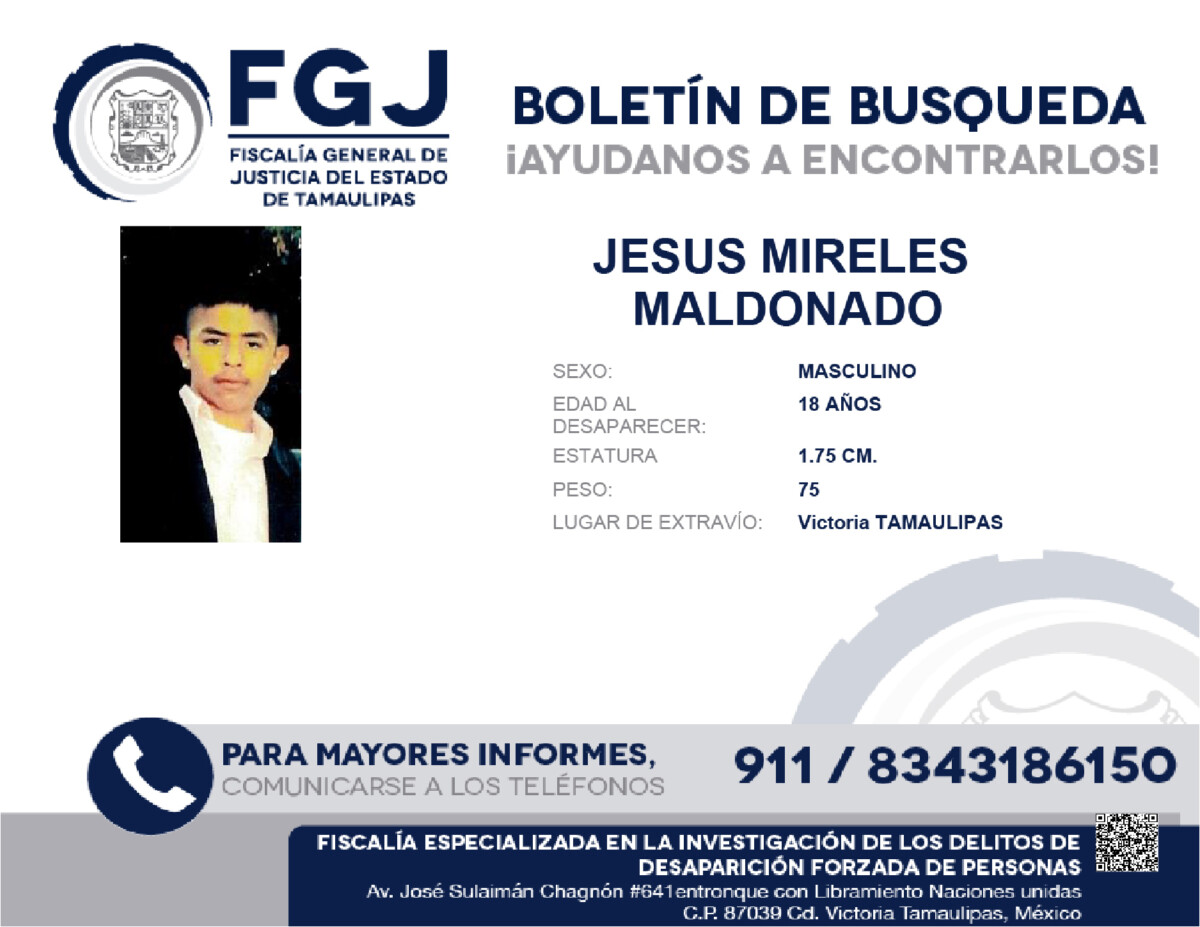 Boletin de Busqueda Jesus Mireles