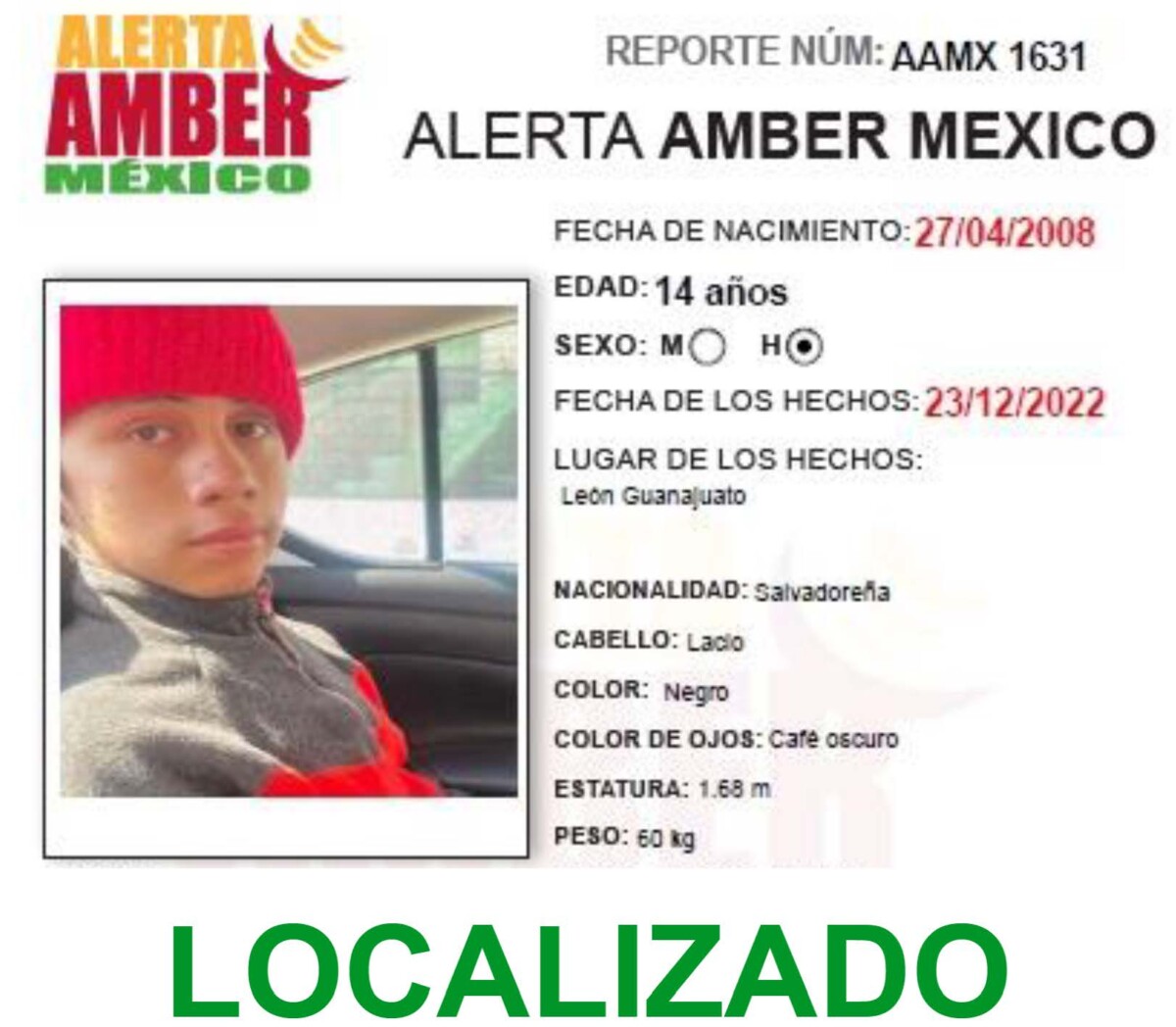 Alerta Amber Angel David