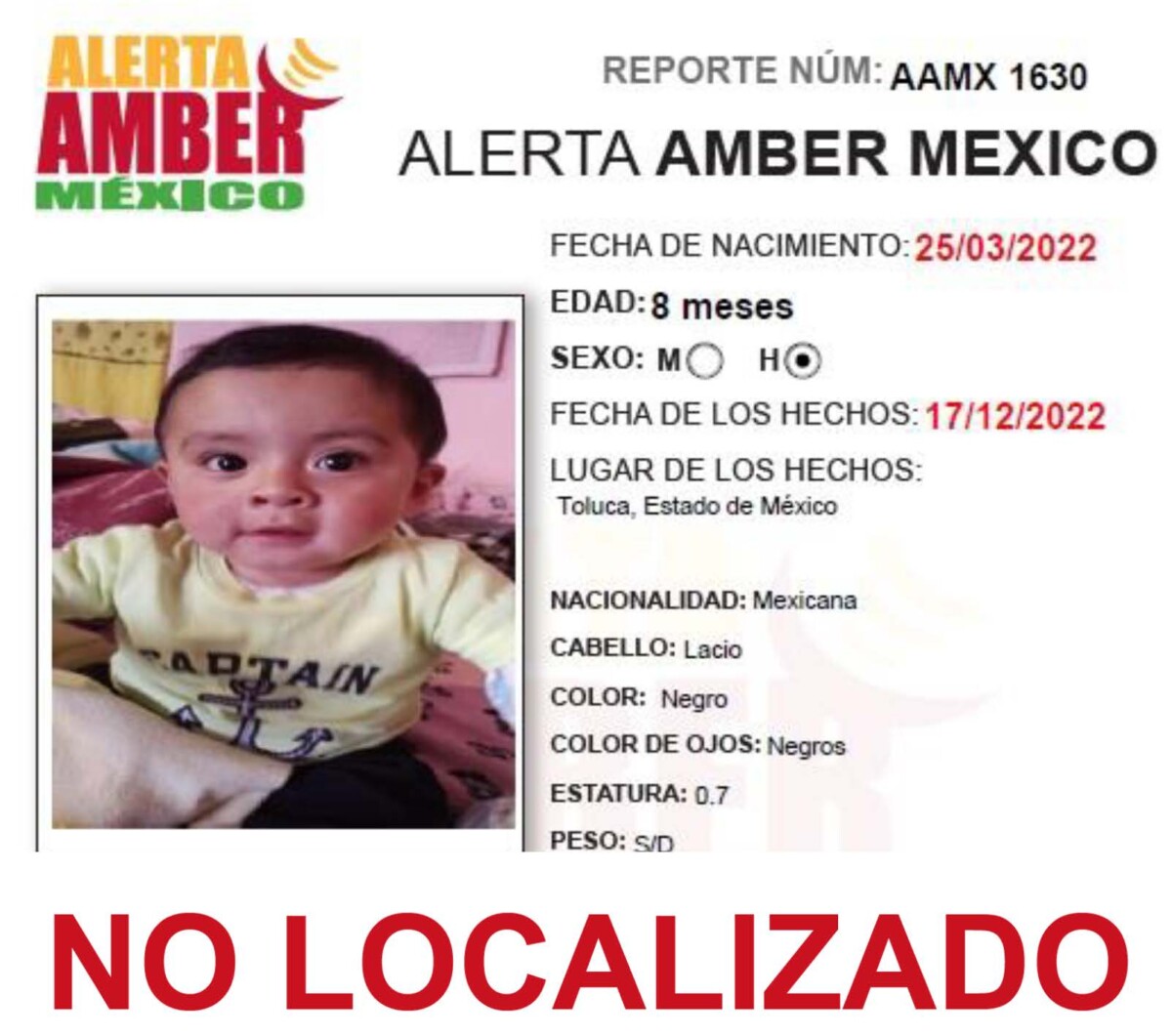 Alerta Amber Axel Santos