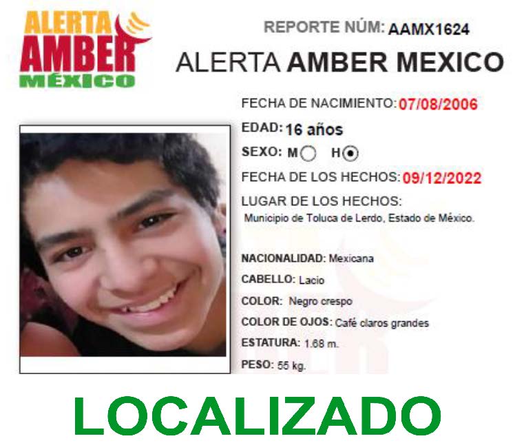 Alerta Amber Jesús Alejandro Fernández