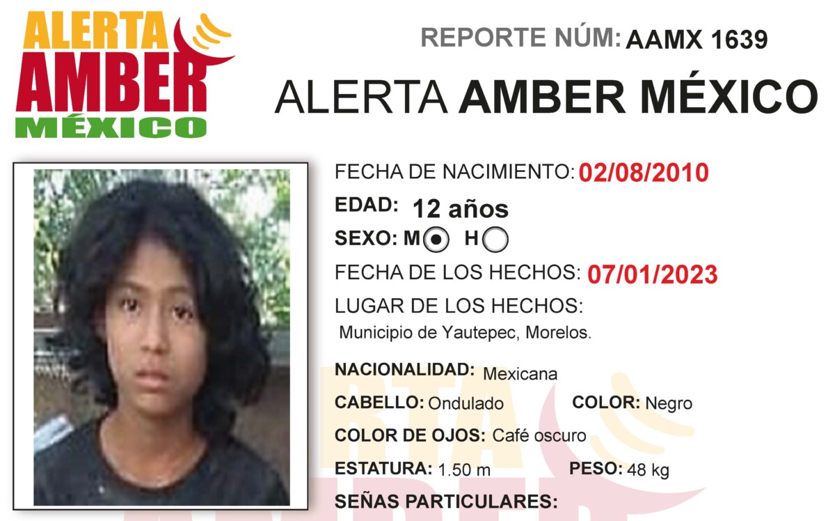 Alerta Amber Selena Rios