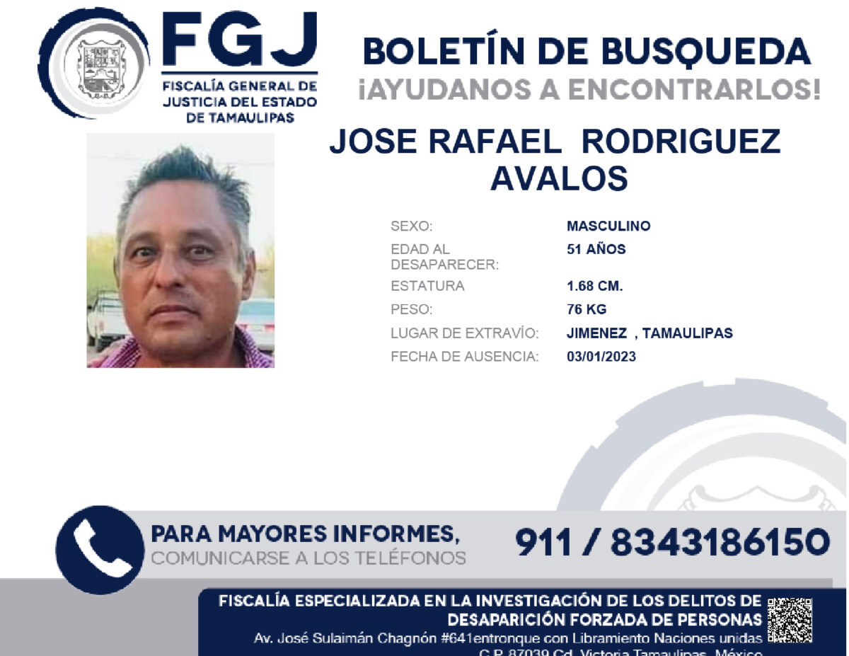 Boletin de Busqueda Jose Rafael