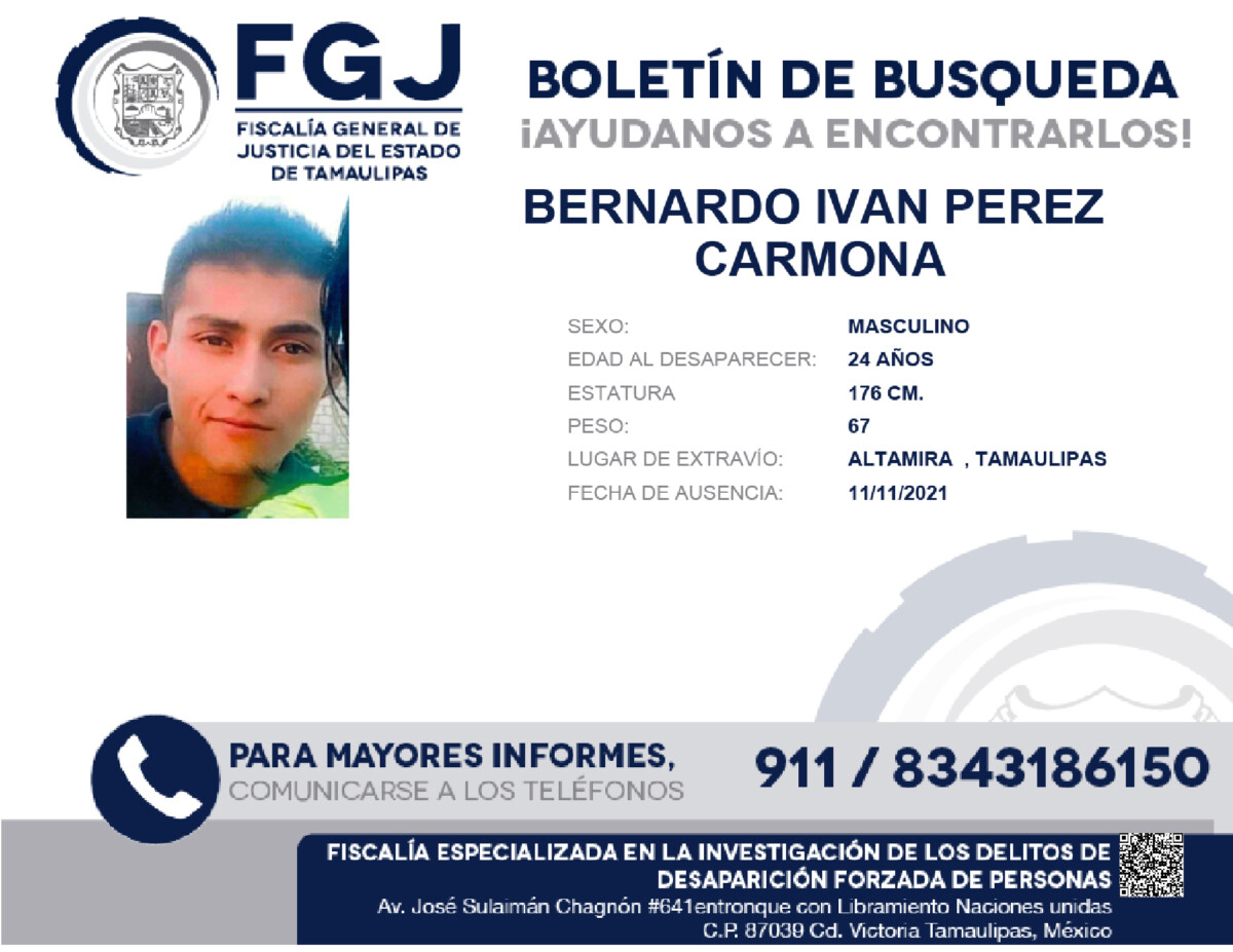 Boletin de Busqueda Bernardo