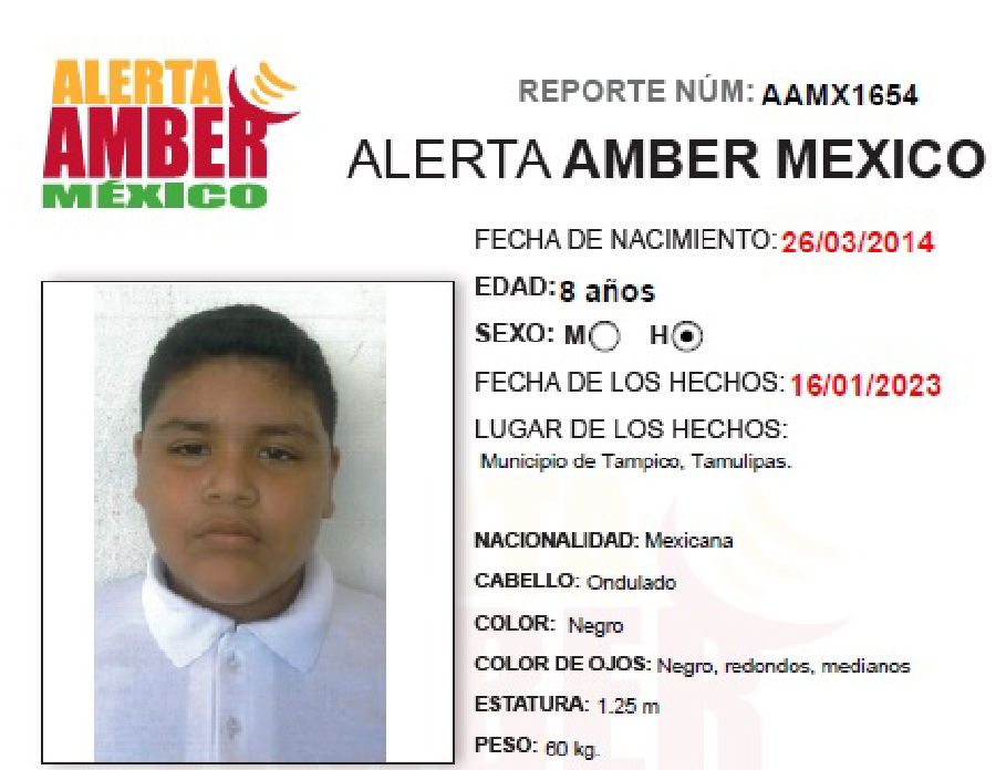 Alerta Amber ángel Miguel