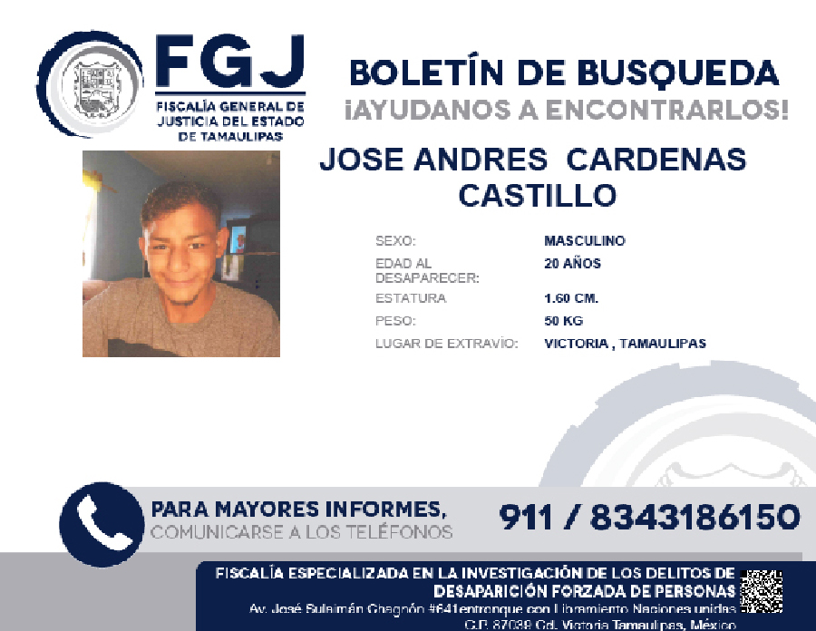 Boletin de Busqueda Jose Andres