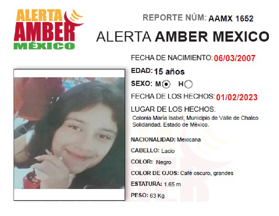 ALERTA AMBER NAHOMI ISABEL