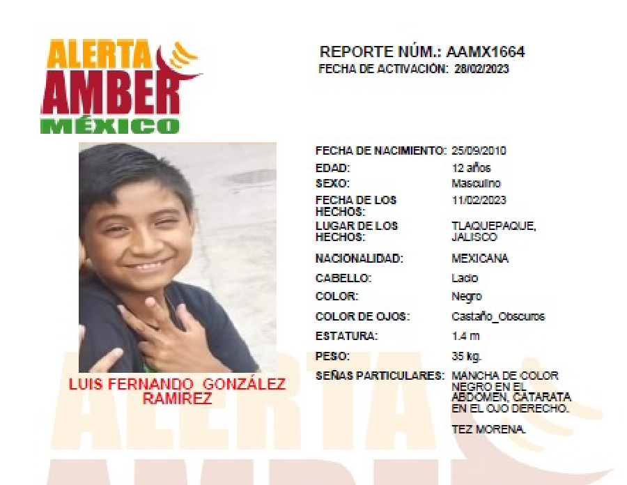 Alerta Amber Luis