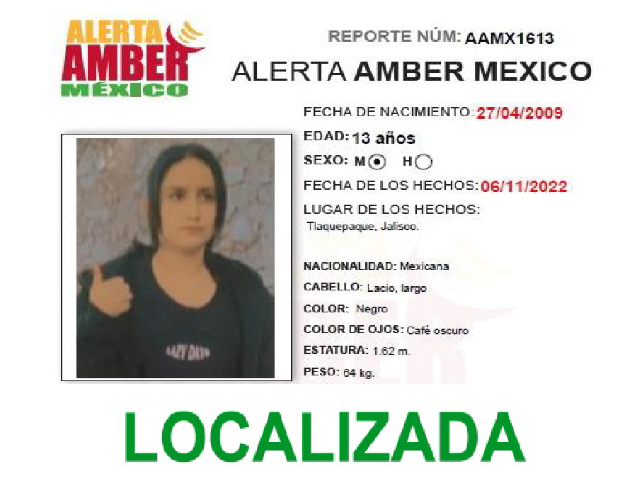 Alerta Amber Maria Kihamy