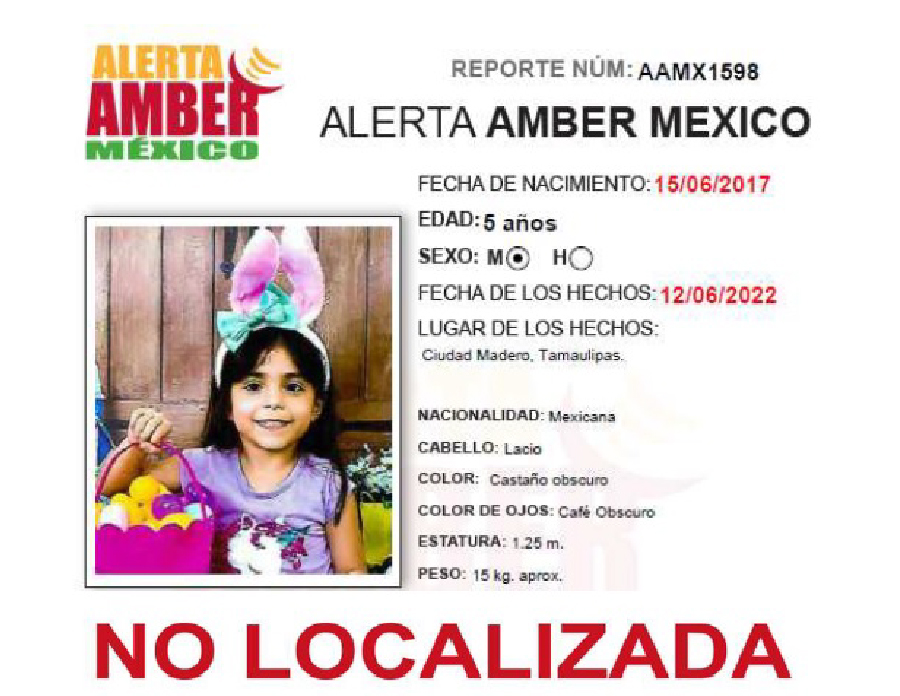 Alerta Amber Maria Fernanda