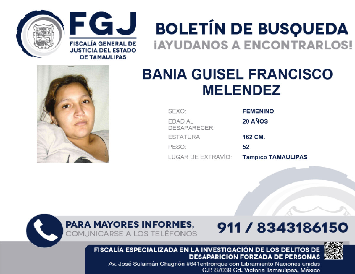 BOLETIN DE BUSQUEDA BANIA